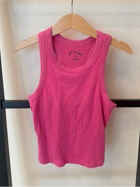 art class Hot Pink Ribbed Tank Top